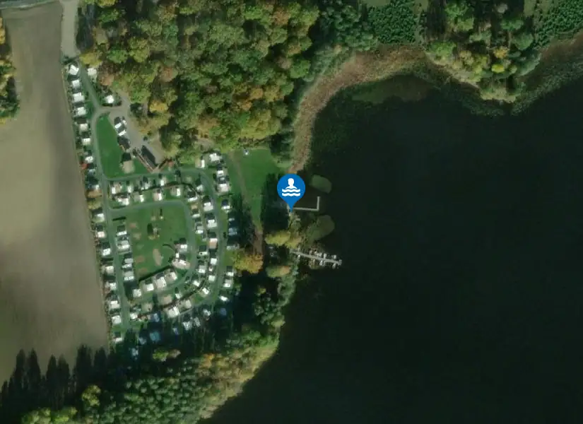 Näshulta Österby camping badplats från satellit