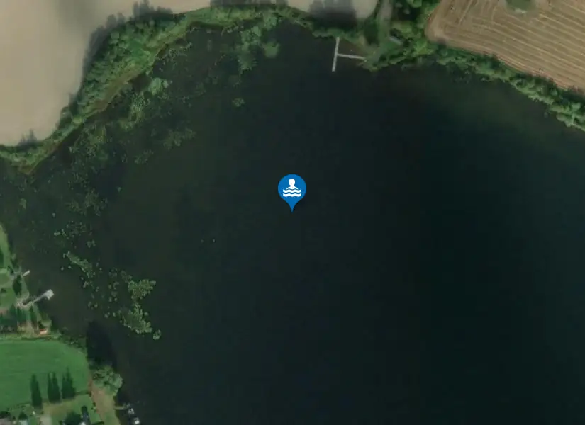 Liljans Herrgårds badplats från satellit