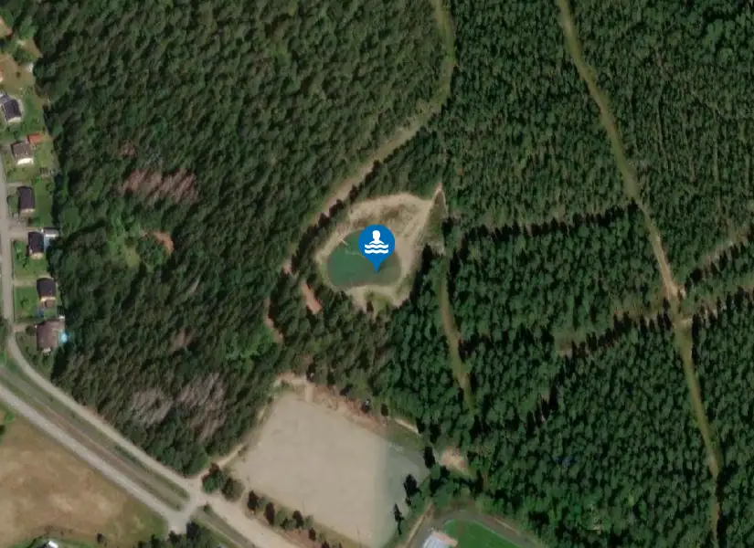 Ärla badplats från satellit
