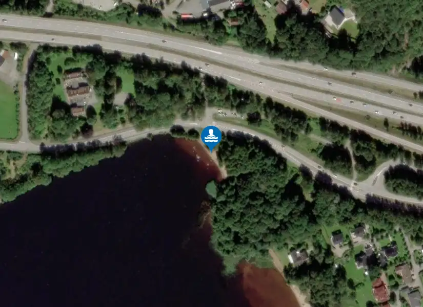 Pålens badplats från satellit