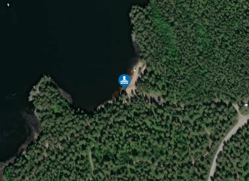 Svartfjällsviken från satellit