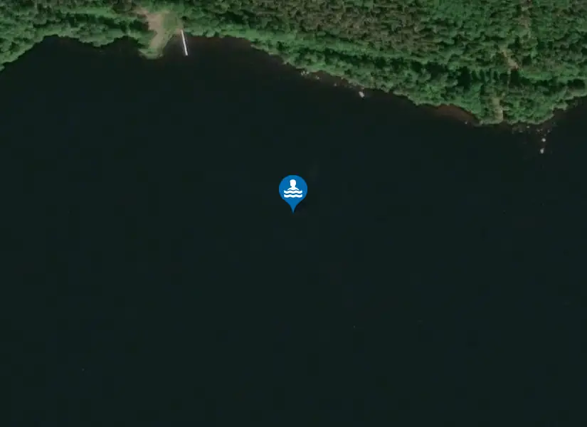 Hallångens badplats från satellit