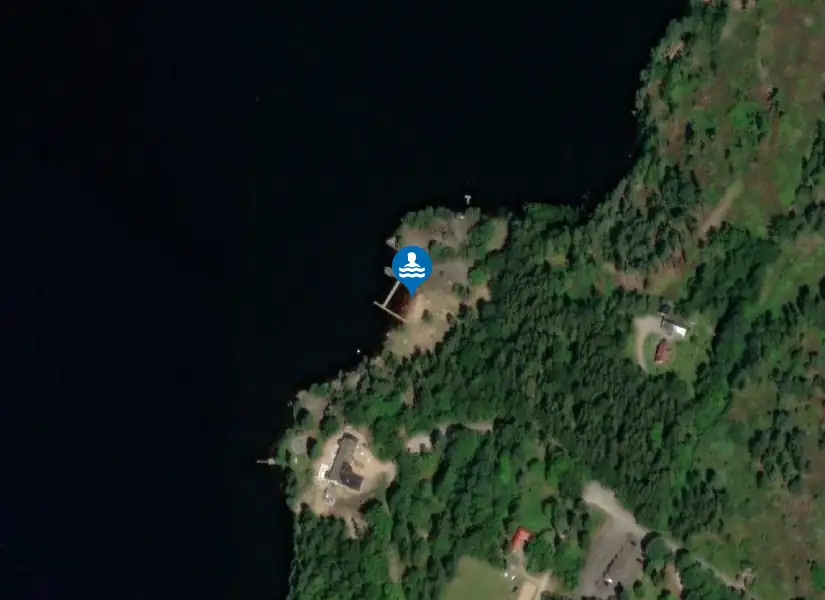 Alljungens badplats från satellit