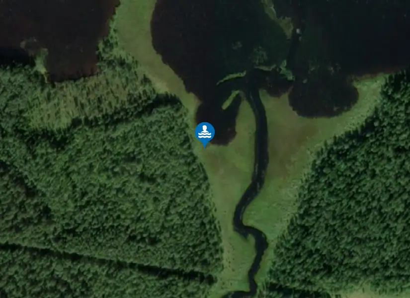 Rännögssjön från satellit