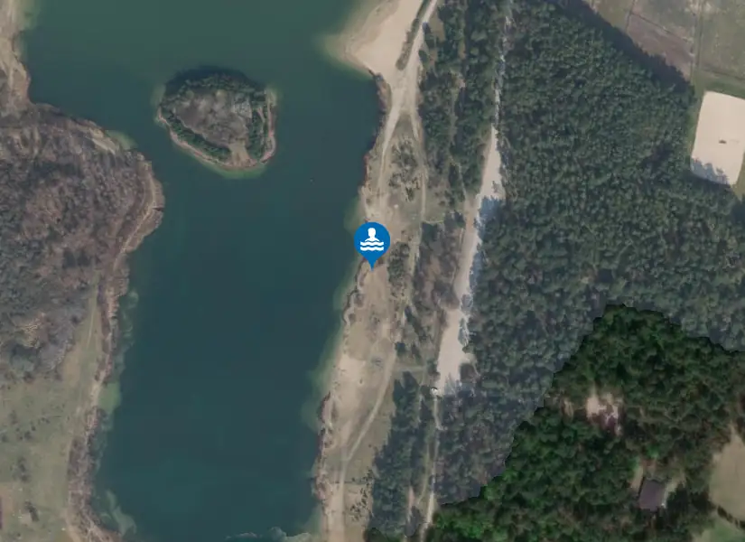 Saxtorpssjön från satellit