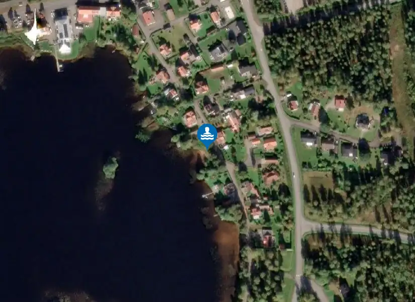 Mullsjön, Barnbadet från satellit