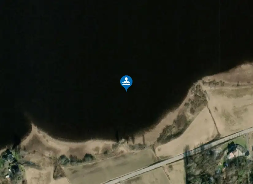 Lersjöns badplats från satellit