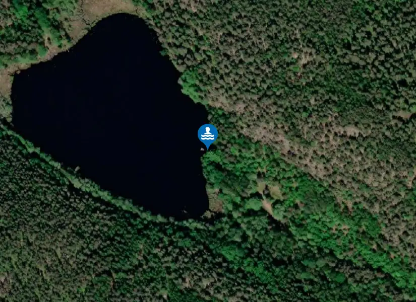 Badplatsen vid Gransjön från satellit
