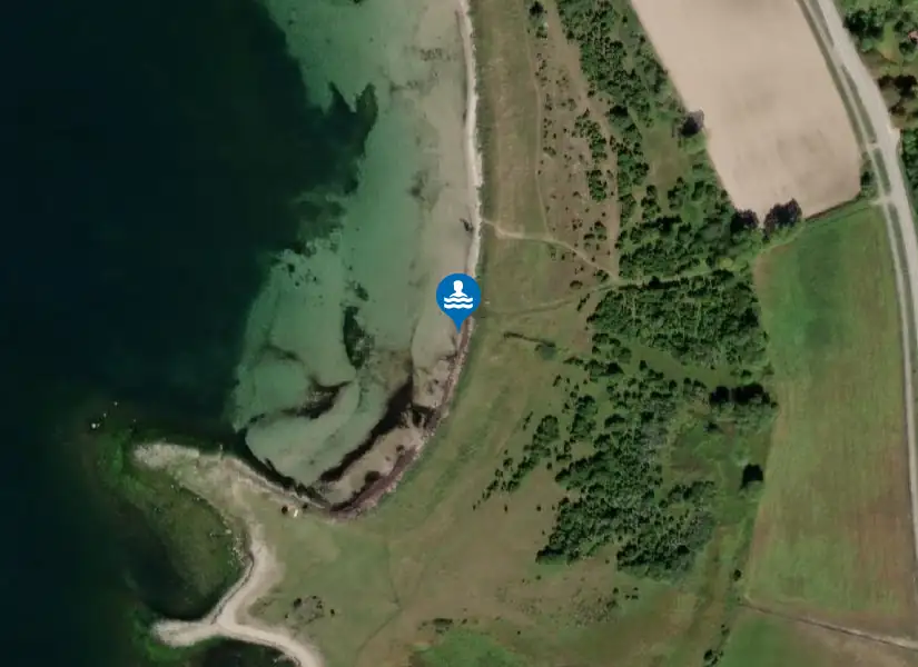 Vavle badplats från satellit