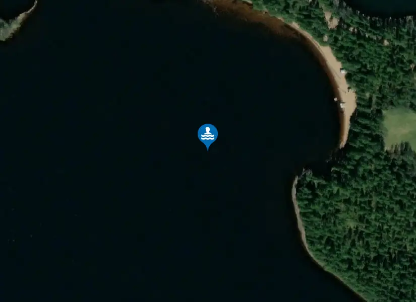 Svartviksbadet från satellit