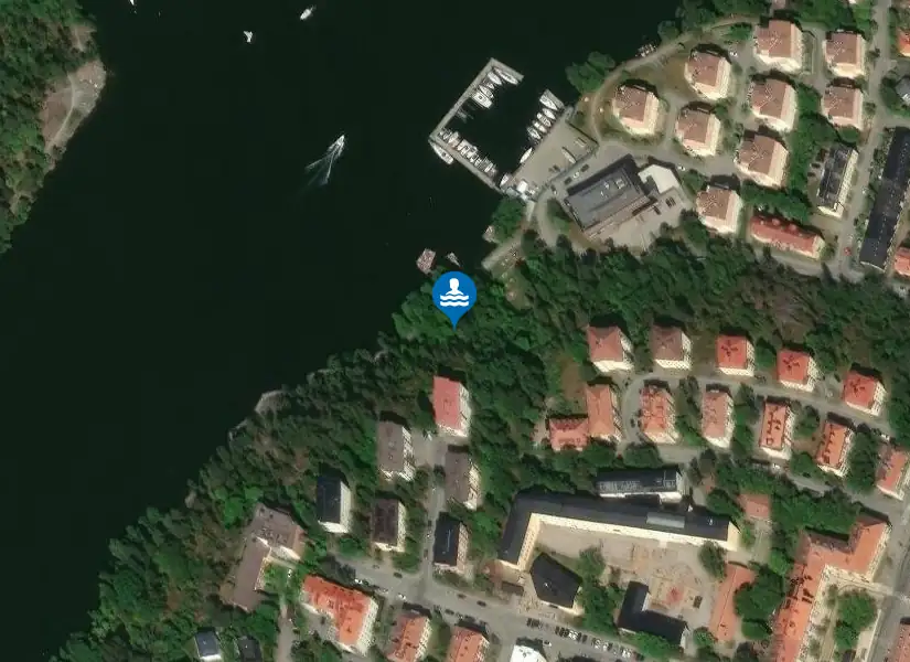 Oxhålsbadet från satellit
