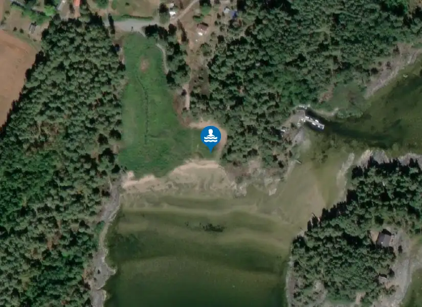 Strandbad Åkershus från satellit