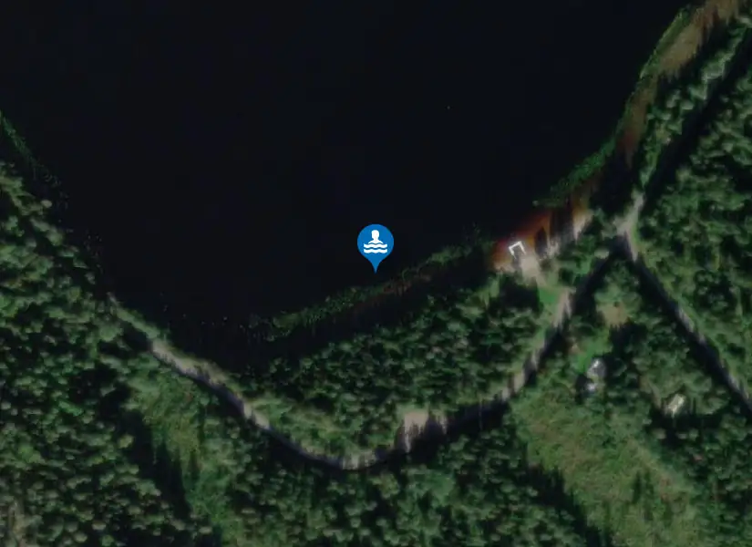 Röjesjön från satellit