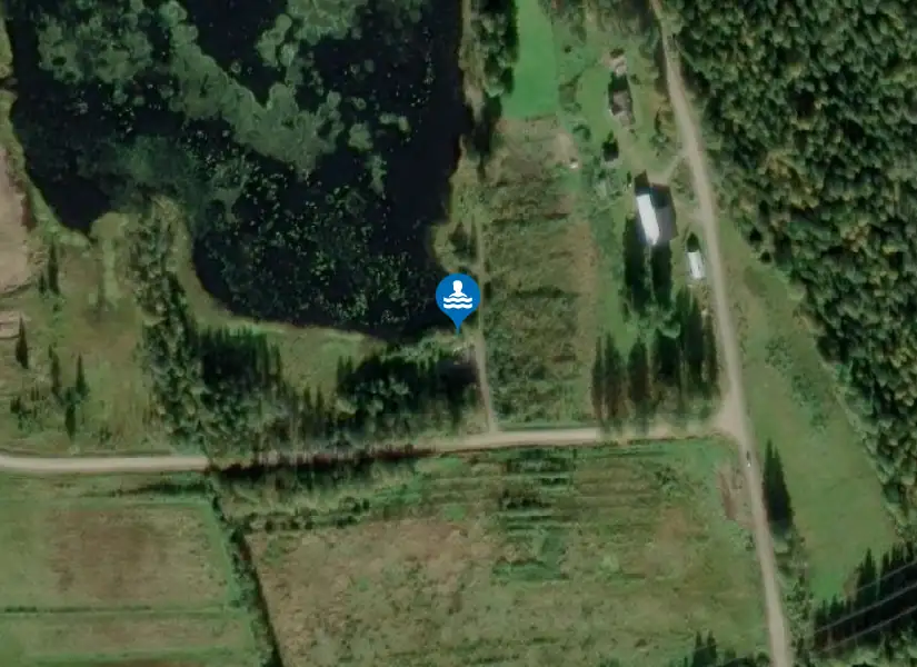 Överboda badplats från satellit