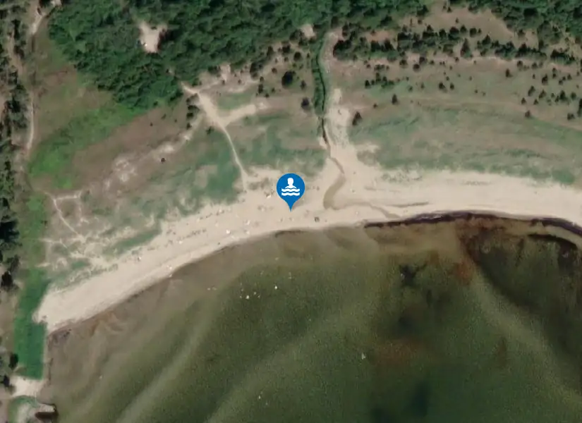 Fårskärets havsbad från satellit