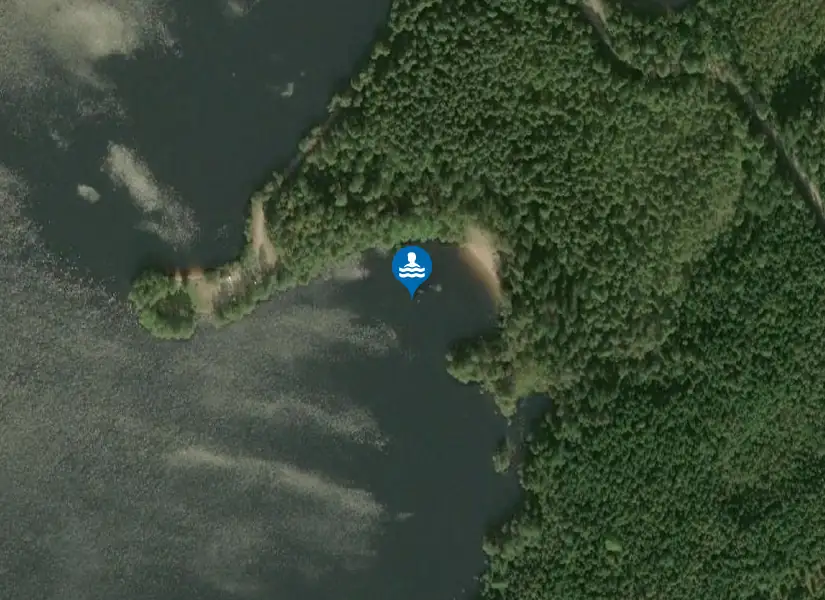 Fegen, Sandvik från satellit