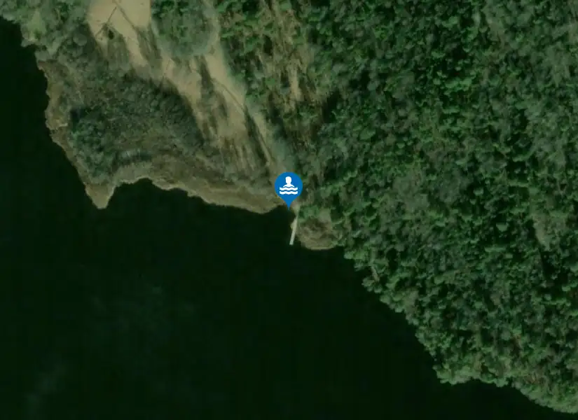 Fjällnora hundbad från satellit