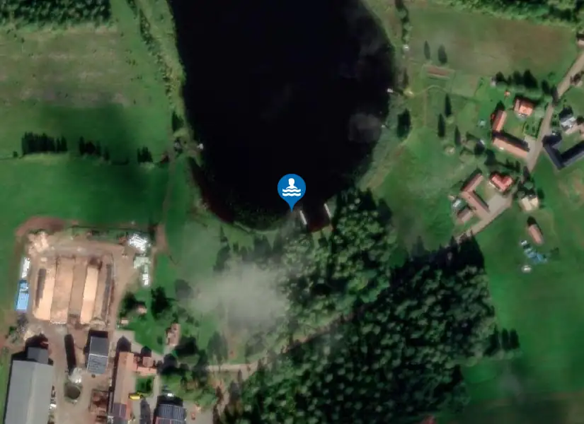 Arvs-Nilstjärnens badplats från satellit