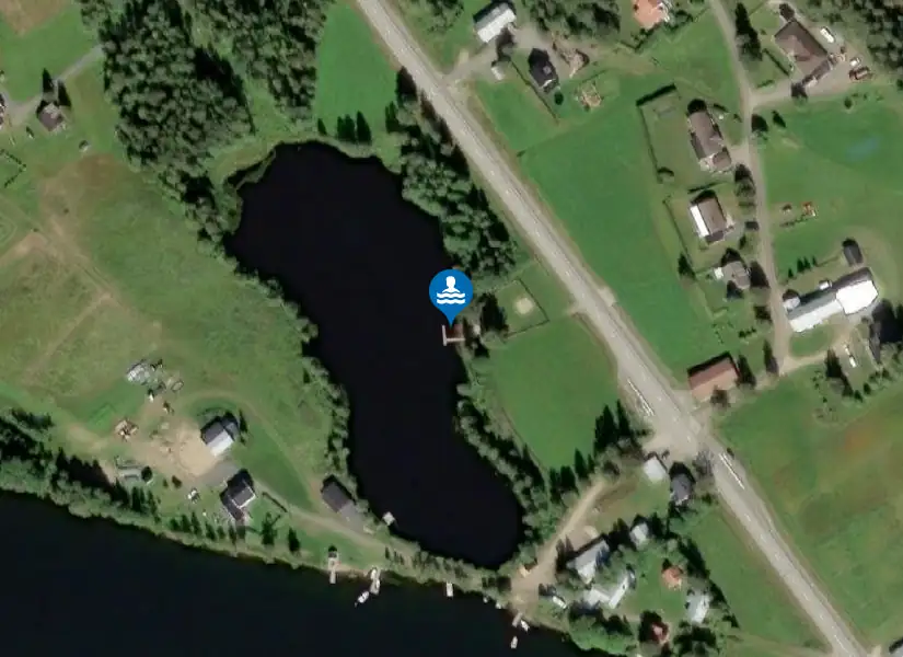 Tegsnäset badplats från satellit