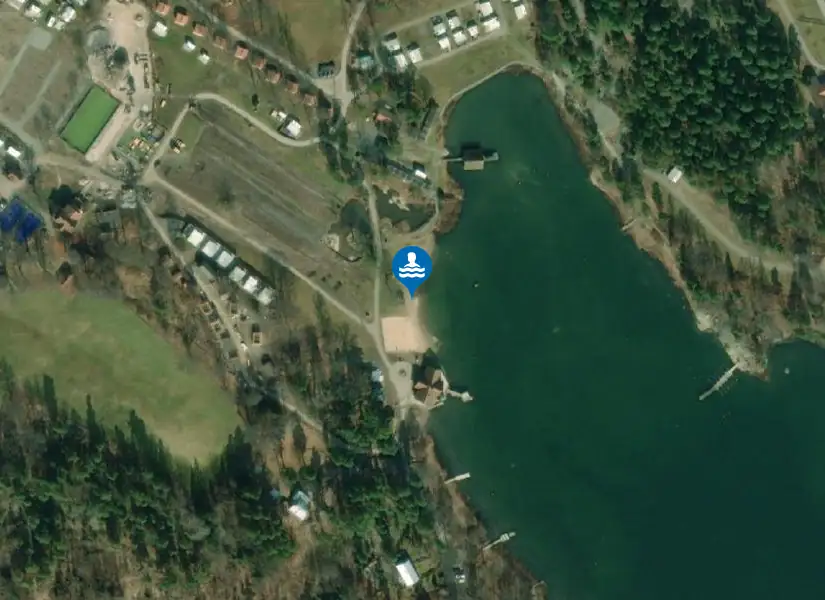 Lysingsbadet Bastubadet från satellit