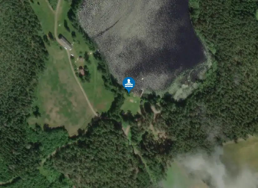 Tyllinge badplats från satellit