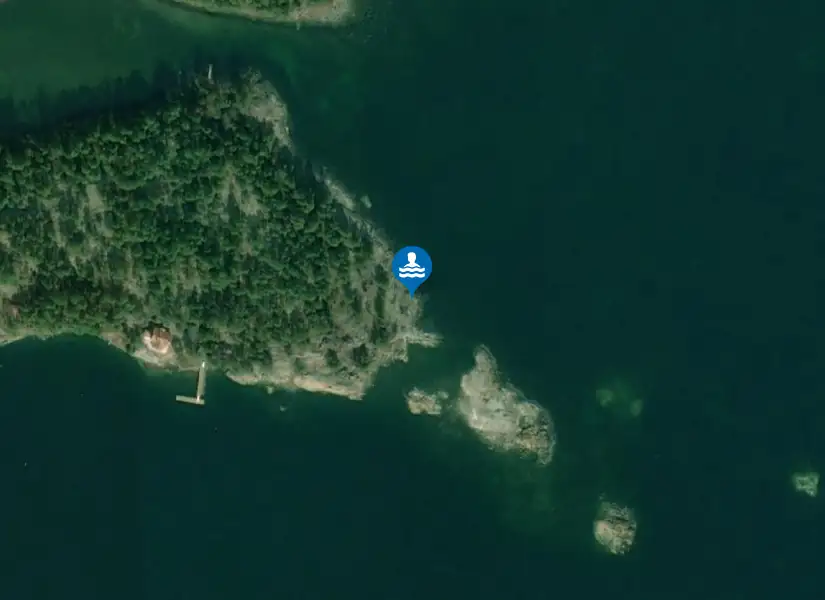 Gränsö - Udden från satellit