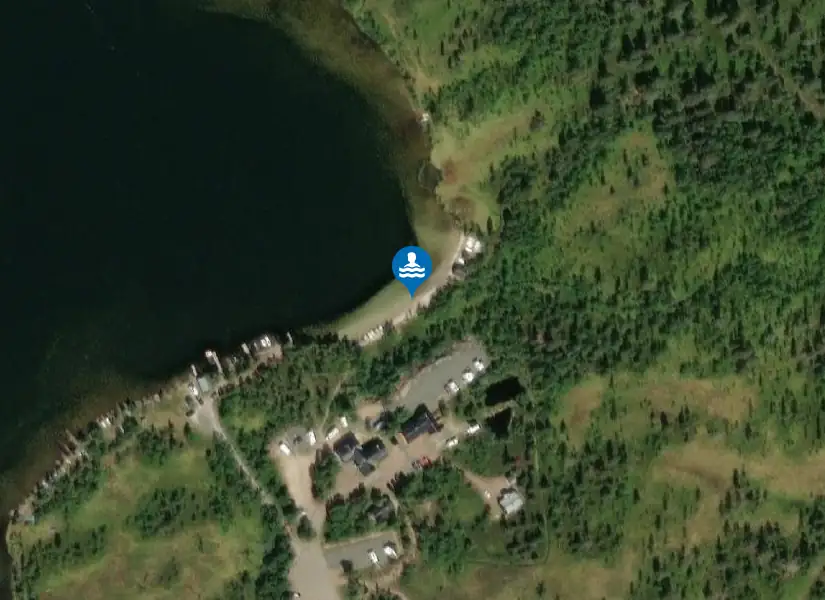Grövelsjön, södra änden från satellit