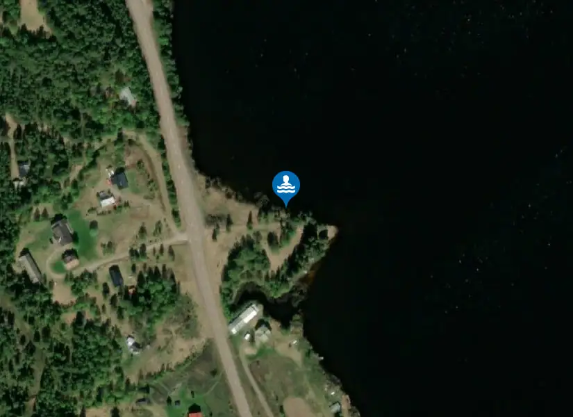 Särnahedens badplats från satellit