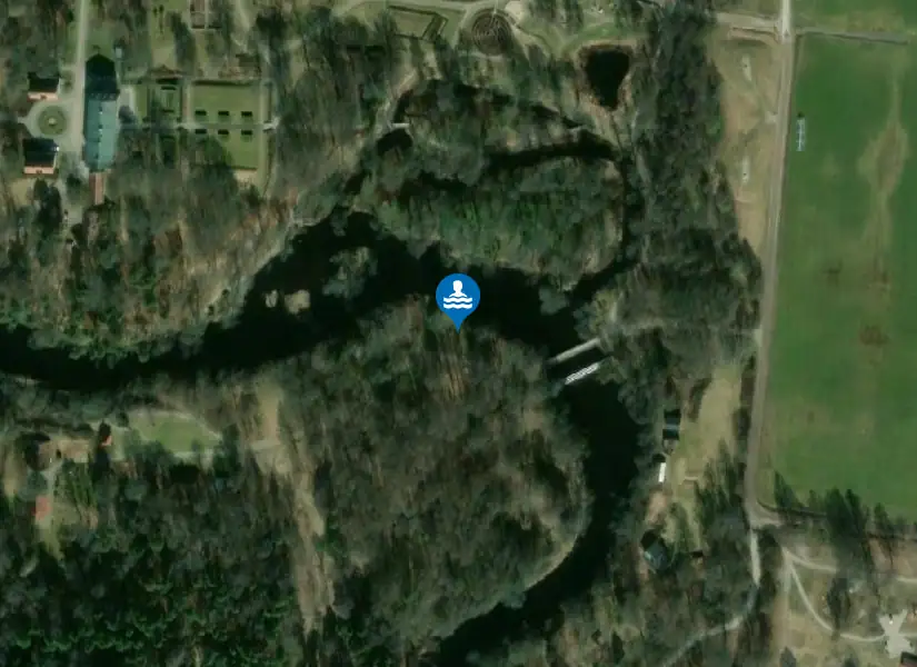 Karlslunds Tegelbad från satellit