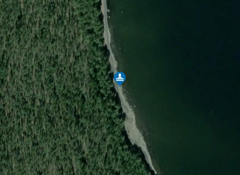 Andersöns badplats från satellit