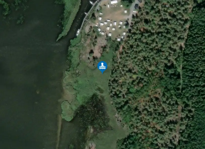 Ekenäs strandbad från satellit