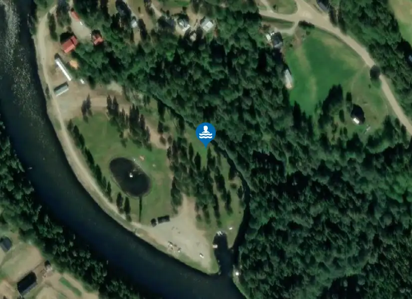Ammers badplats från satellit