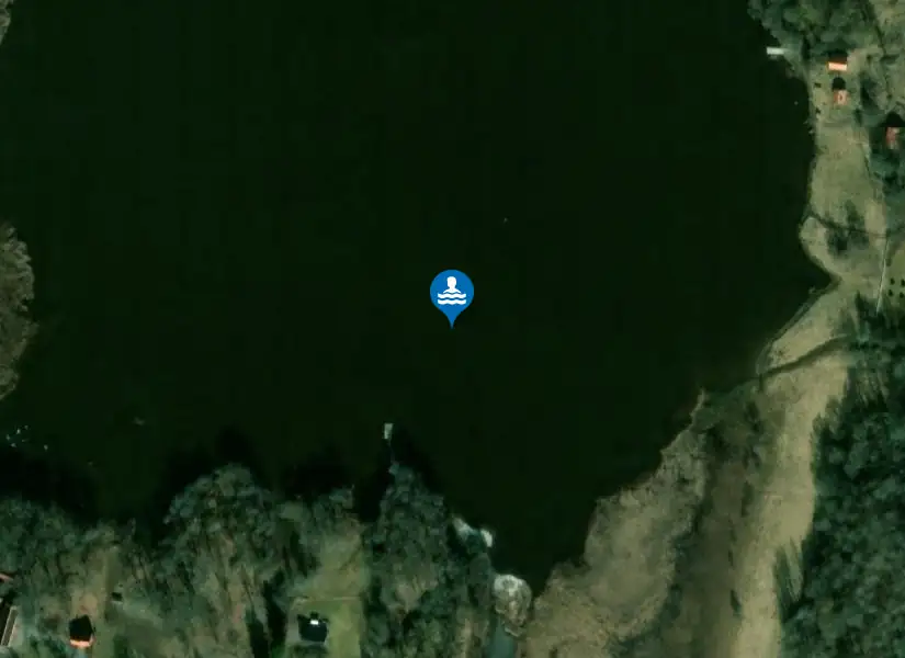 Södra badet, Funbosjön från satellit