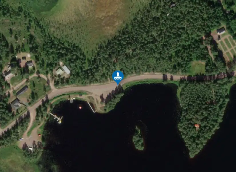 Nornäs badplats från satellit