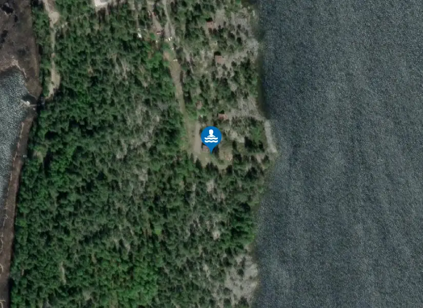 Rolfskärrs stugby från satellit