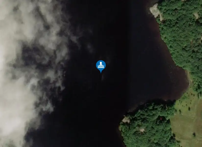 Stensjön lilla berg från satellit