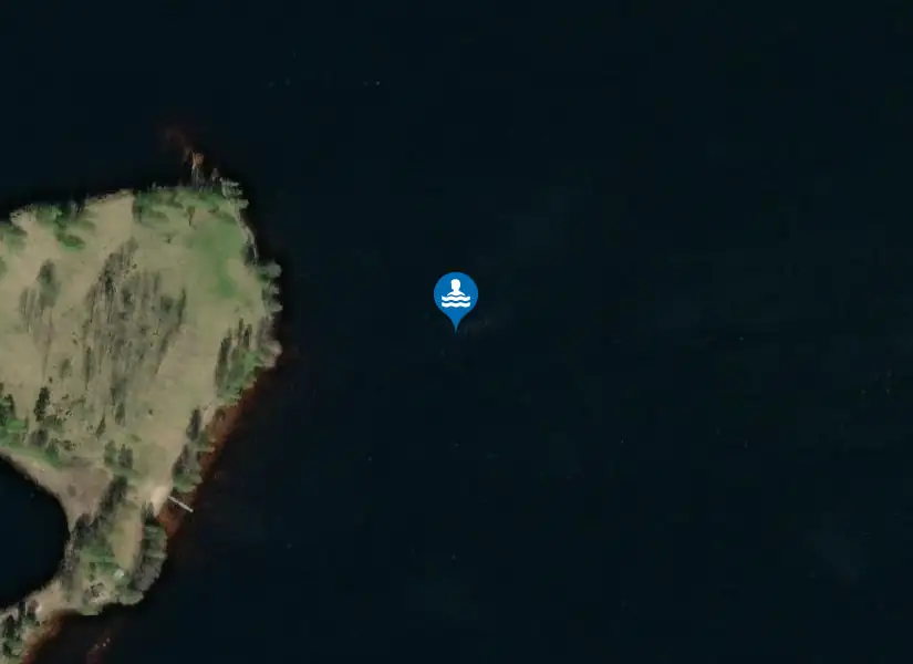 Dalfors, Ön från satellit