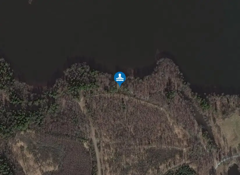 Kökhults badplats från satellit