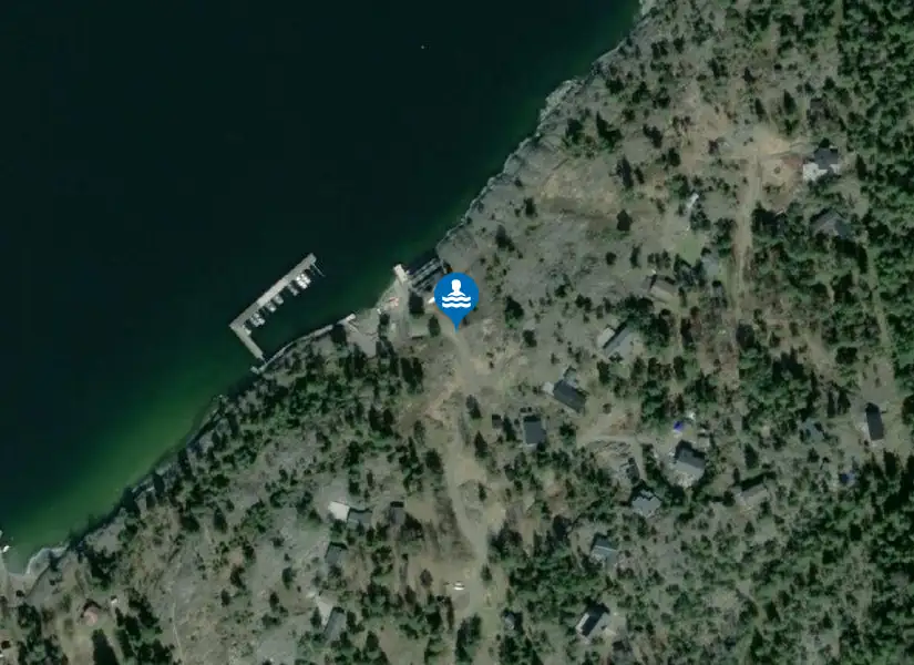 Tjusviks brygga från satellit