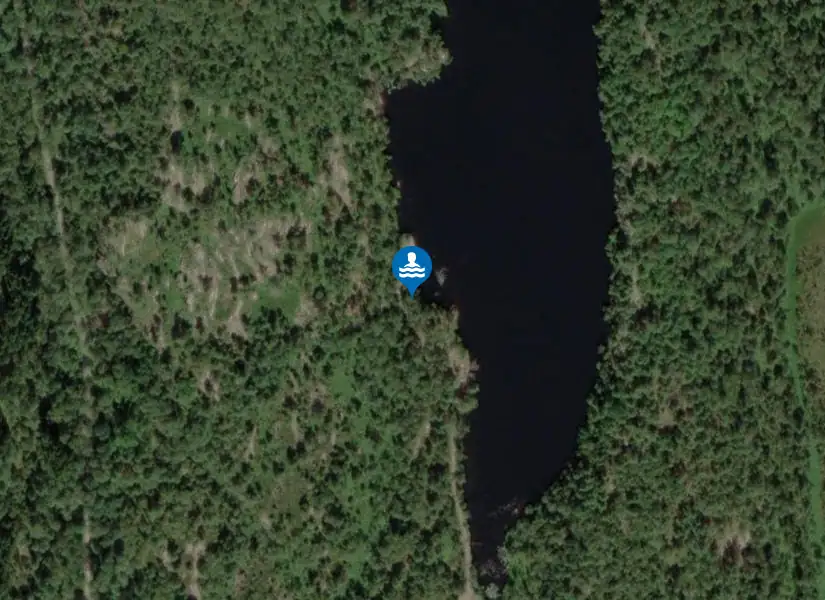 Västra Långvattnet från satellit