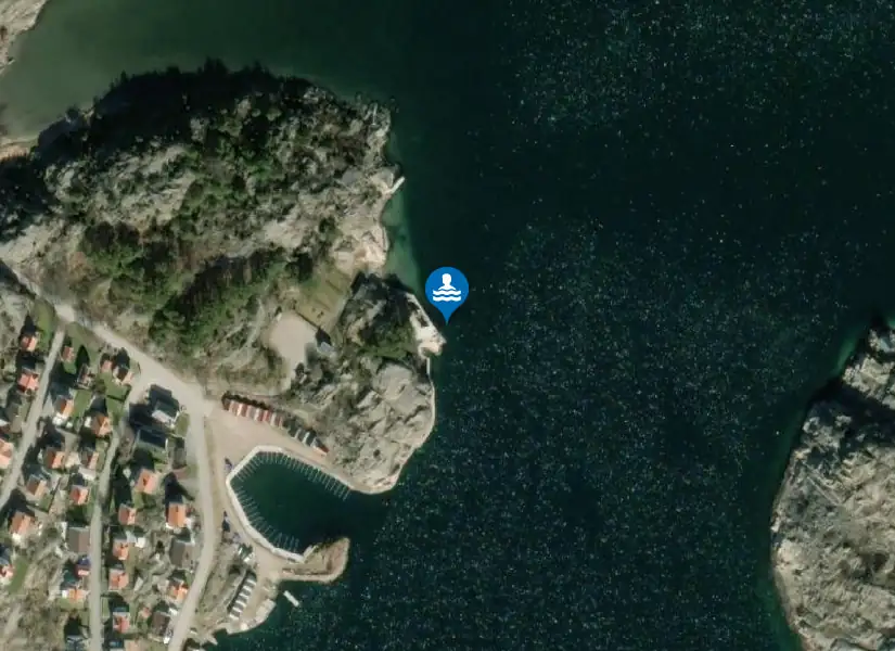 Hovenäsbaden från satellit
