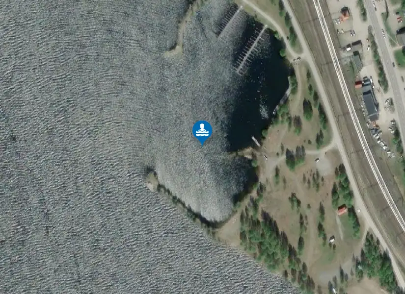 Bräcke hamn från satellit