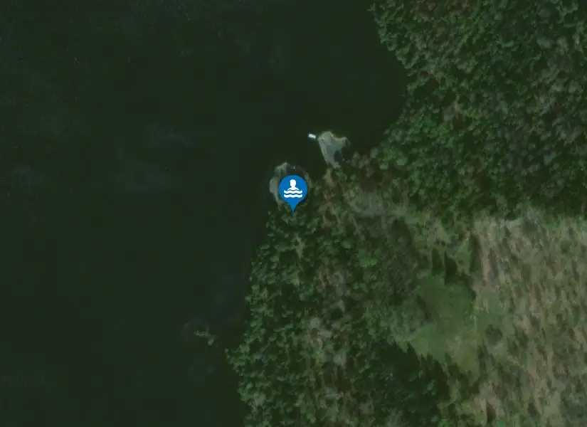 Viggeby norra stranden, Järnlunden från satellit