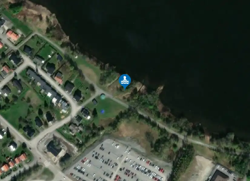 Florabadet, Höglandssjön från satellit