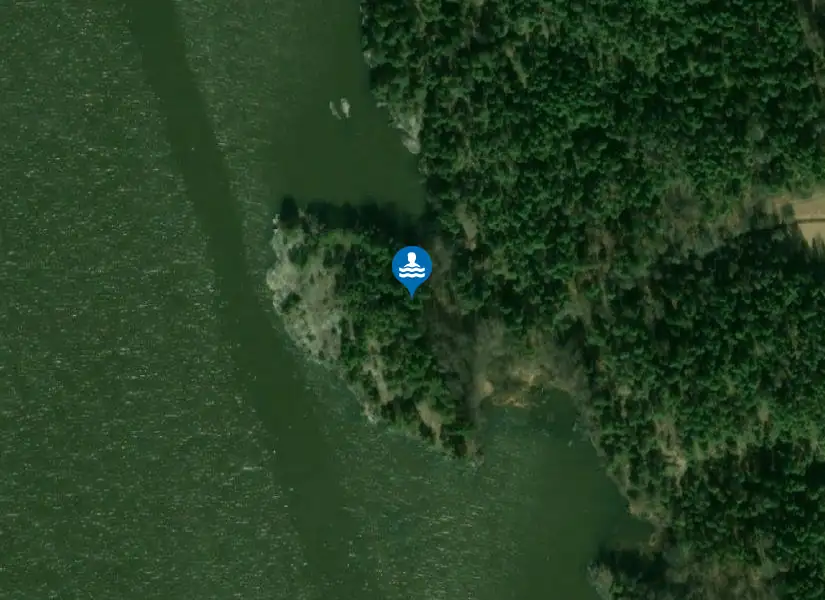 Ängsö Naturistbad från satellit