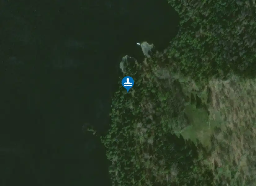Viggeby, nakenbad från satellit
