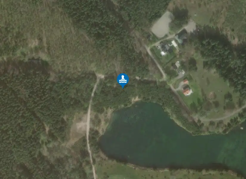 Blå lagunen från satellit