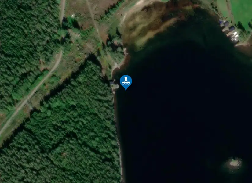 Hults Badplats från satellit
