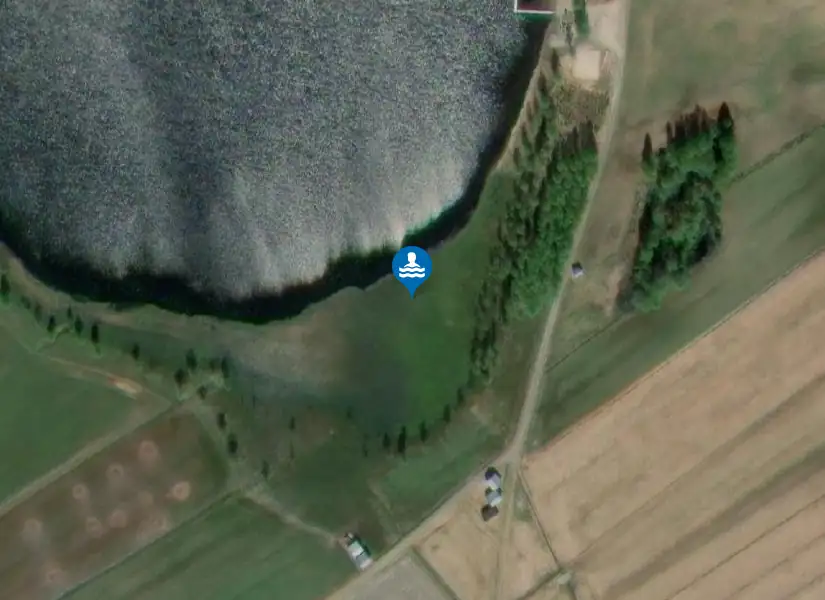 Flärkenbadet, Norrflärke från satellit