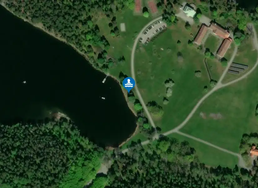 Södergarn - Bosöviken från satellit